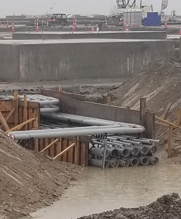Cast-in-place duct bank